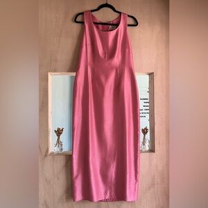 NWT Elegant Pink Fitted Bodice Sleeveless Dress